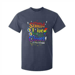 No One Should Live in a Closet T Shirt For Kid LGBTQ+ Pride Empowerment Ally