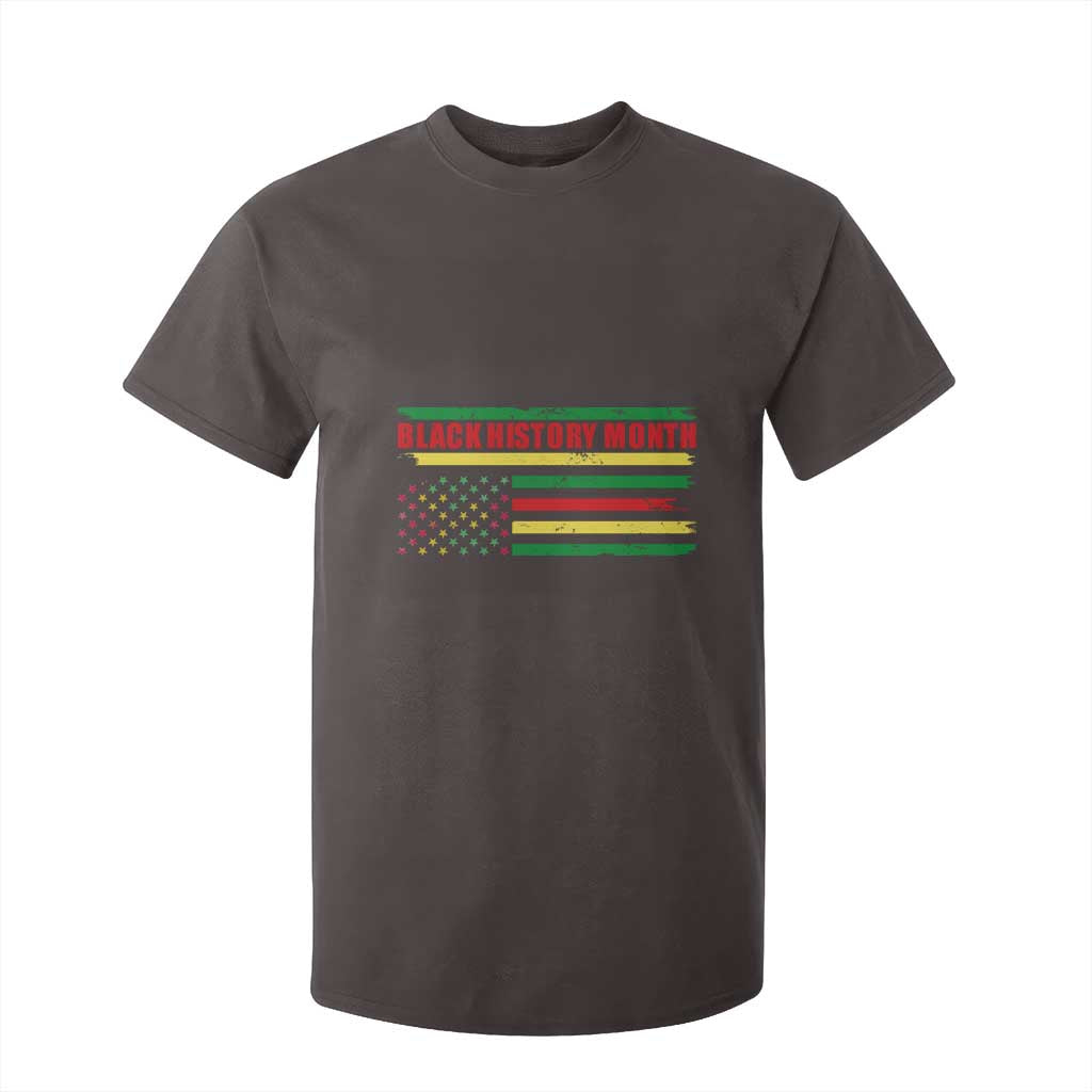 Black History Month T Shirt For Kid African American Pride US Flag