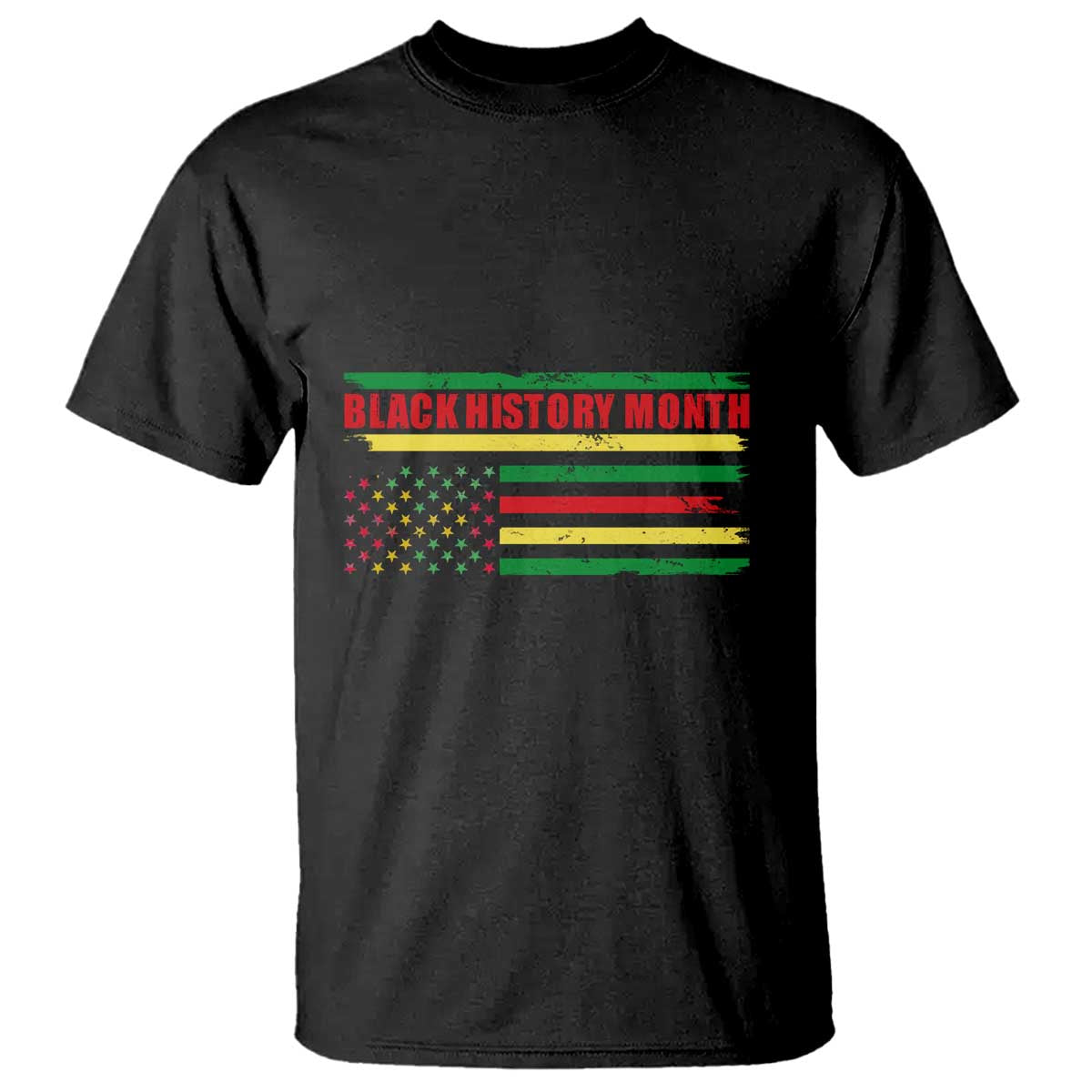 Black History Month T Shirt African American Pride US Flag