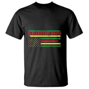 Black History Month T Shirt African American Pride US Flag