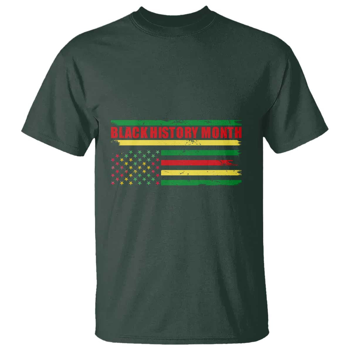 Black History Month T Shirt African American Pride US Flag