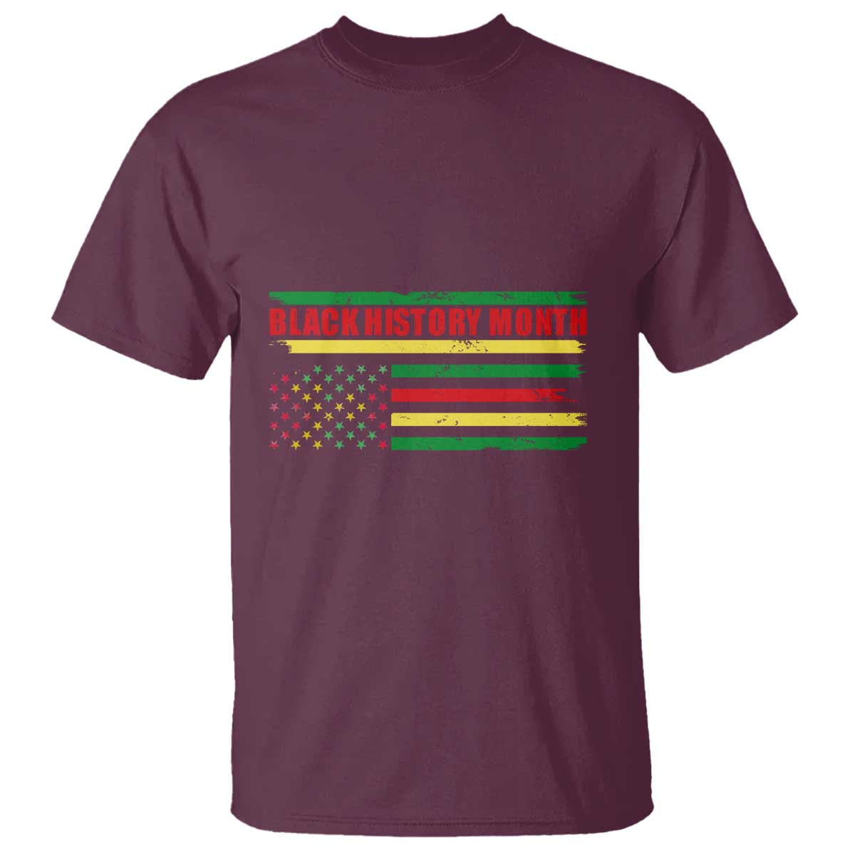 Black History Month T Shirt African American Pride US Flag