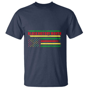 Black History Month T Shirt African American Pride US Flag