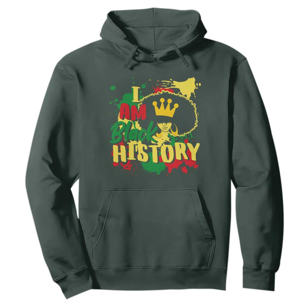 I Am Black History Hoodie Afro Queen African American Pride