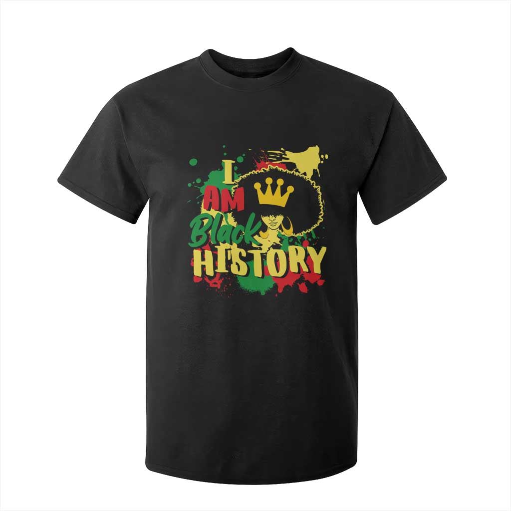 I Am Black History T Shirt For Kid Afro Queen African American Pride