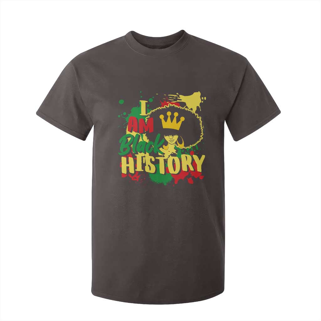 I Am Black History T Shirt For Kid Afro Queen African American Pride