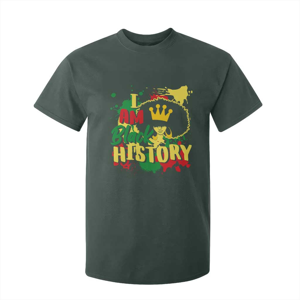 I Am Black History T Shirt For Kid Afro Queen African American Pride