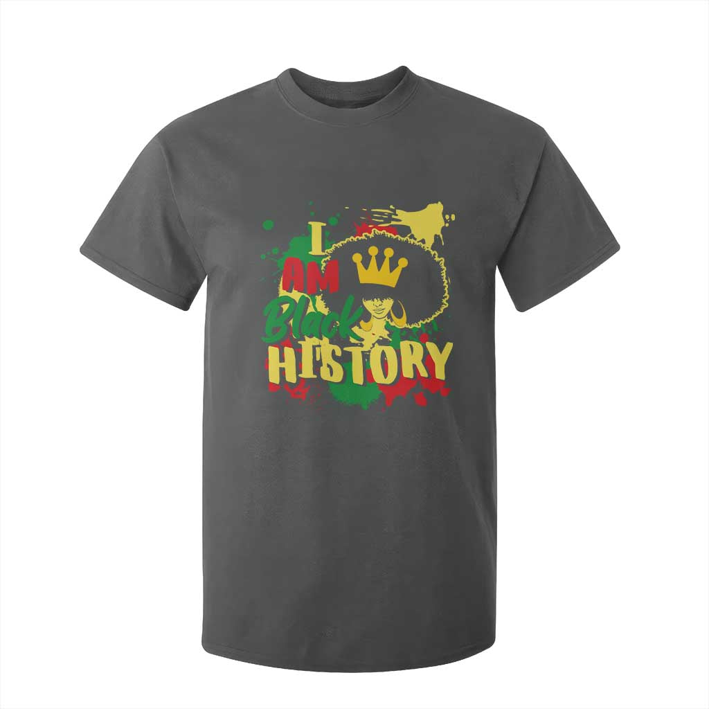 I Am Black History T Shirt For Kid Afro Queen African American Pride
