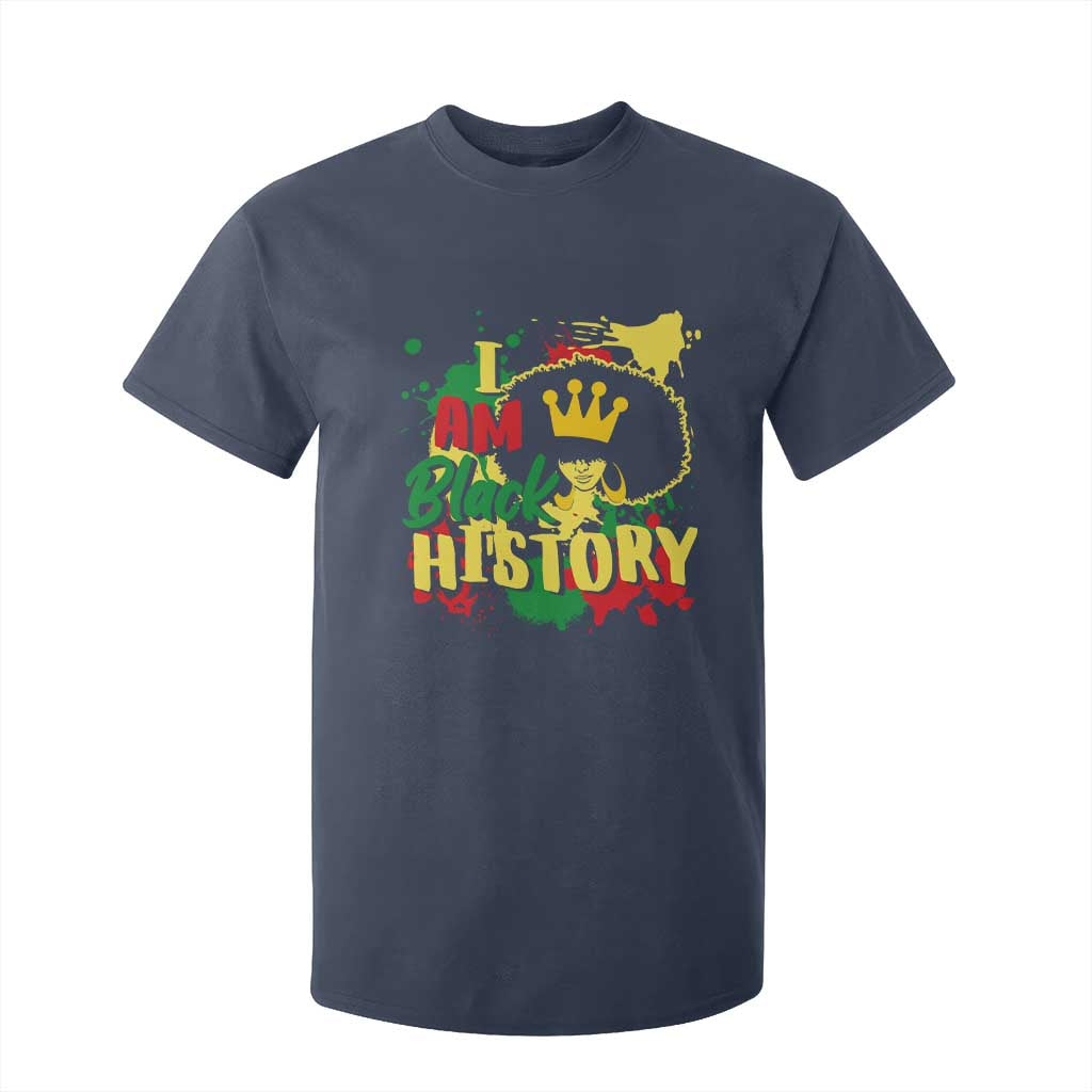 I Am Black History T Shirt For Kid Afro Queen African American Pride