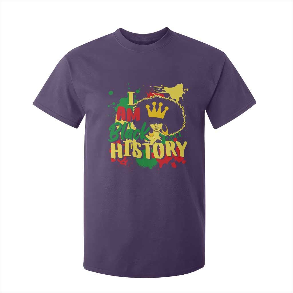 I Am Black History T Shirt For Kid Afro Queen African American Pride