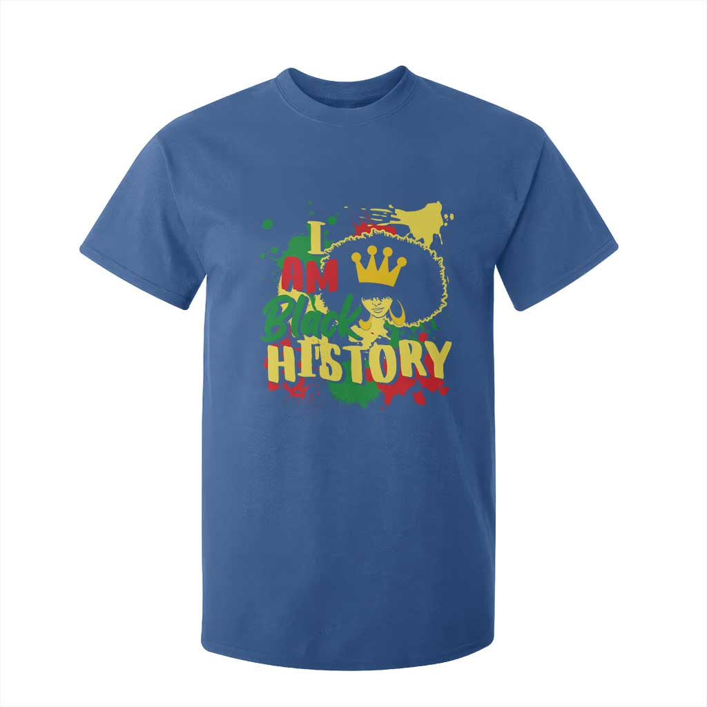 I Am Black History T Shirt For Kid Afro Queen African American Pride