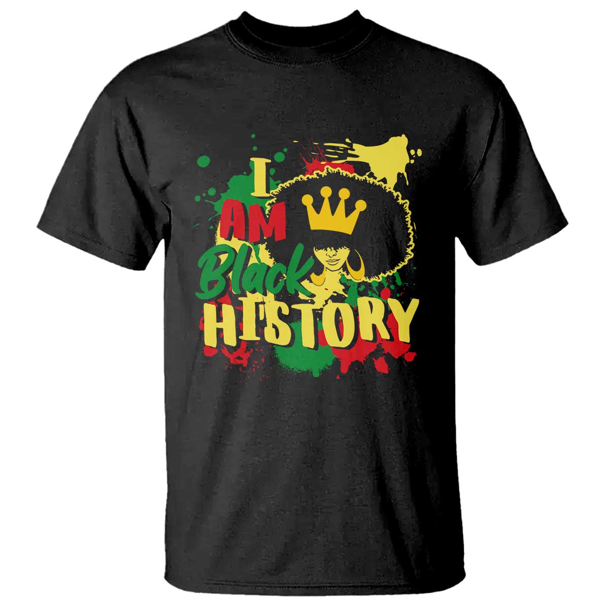 I Am Black History T Shirt Afro Queen African American Pride