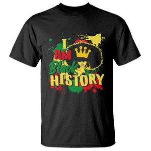 I Am Black History T Shirt Afro Queen African American Pride