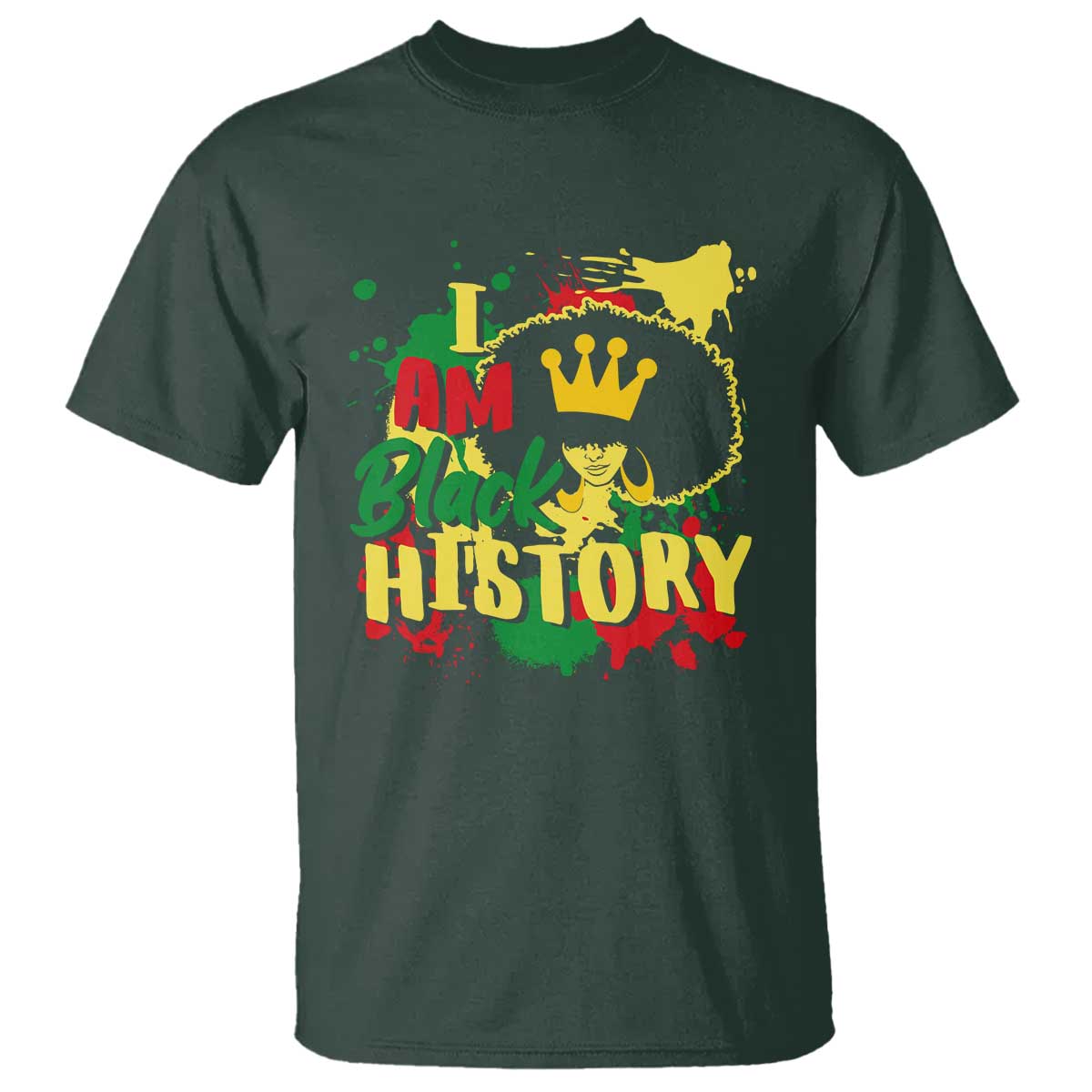 I Am Black History T Shirt Afro Queen African American Pride