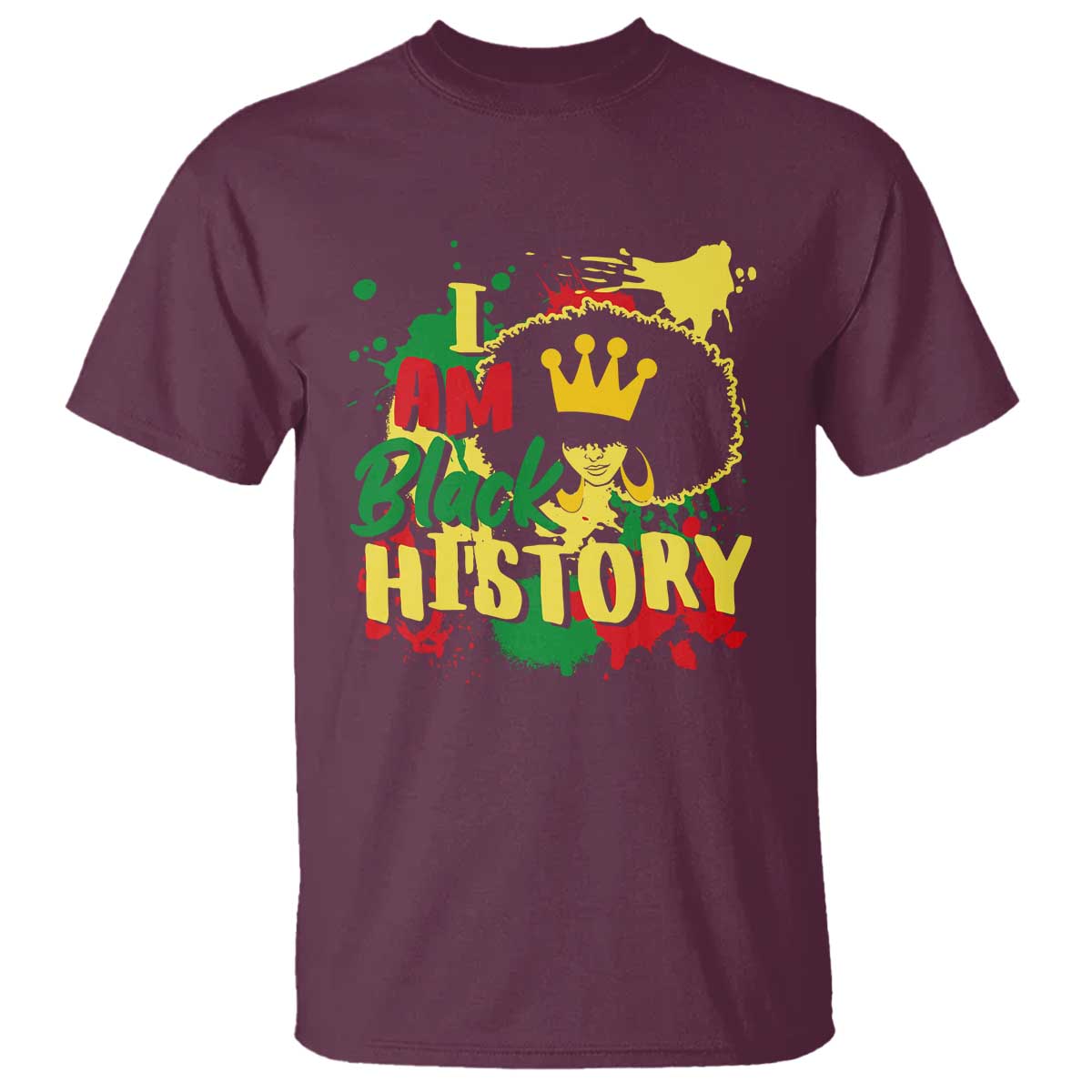 I Am Black History T Shirt Afro Queen African American Pride
