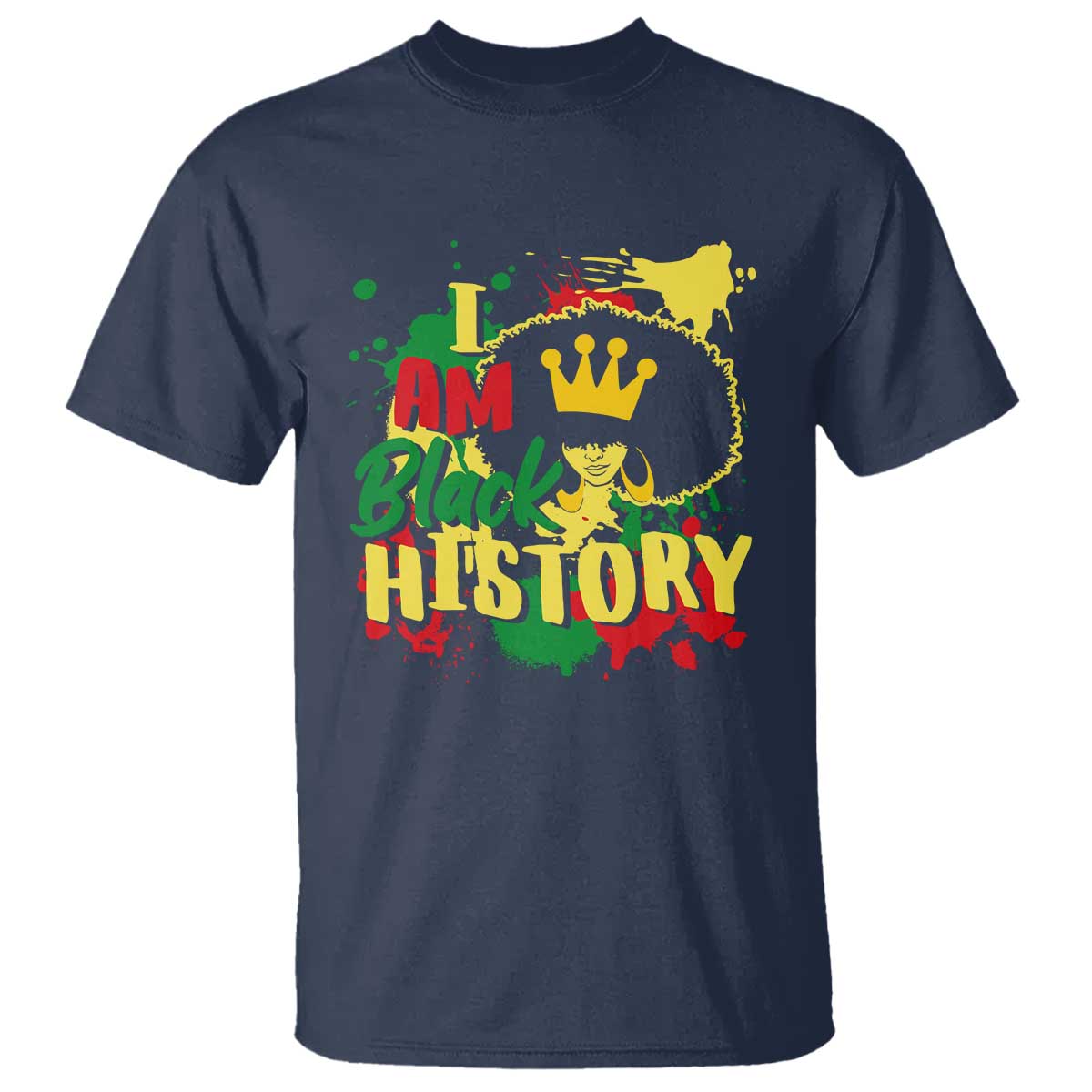 I Am Black History T Shirt Afro Queen African American Pride