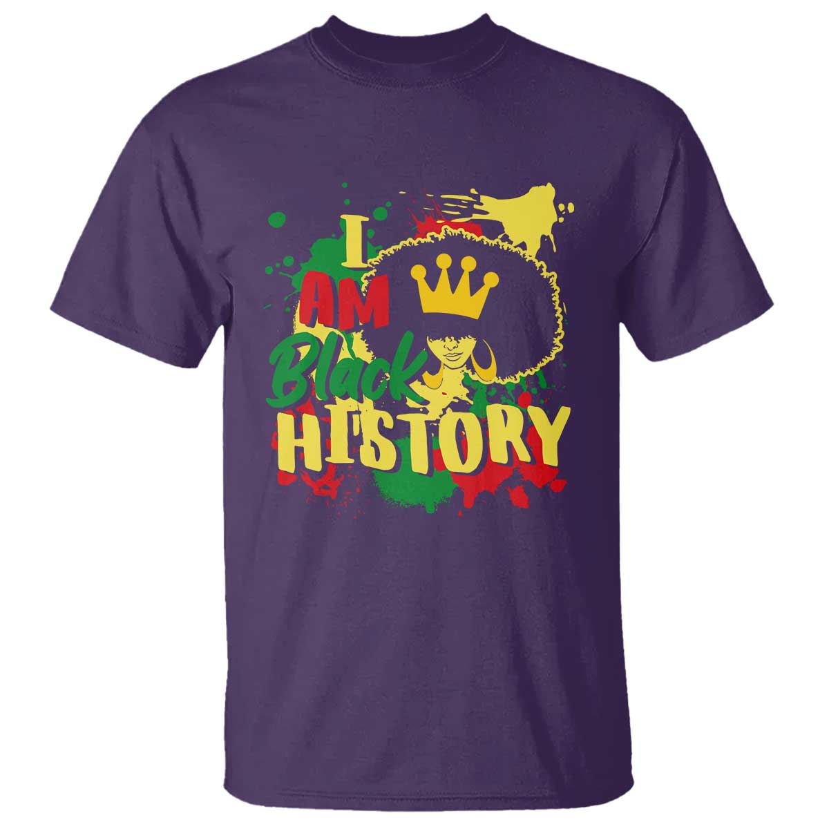 I Am Black History T Shirt Afro Queen African American Pride