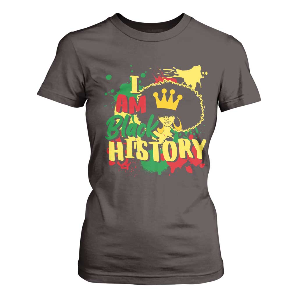 I Am Black History T Shirt For Women Afro Queen African American Pride