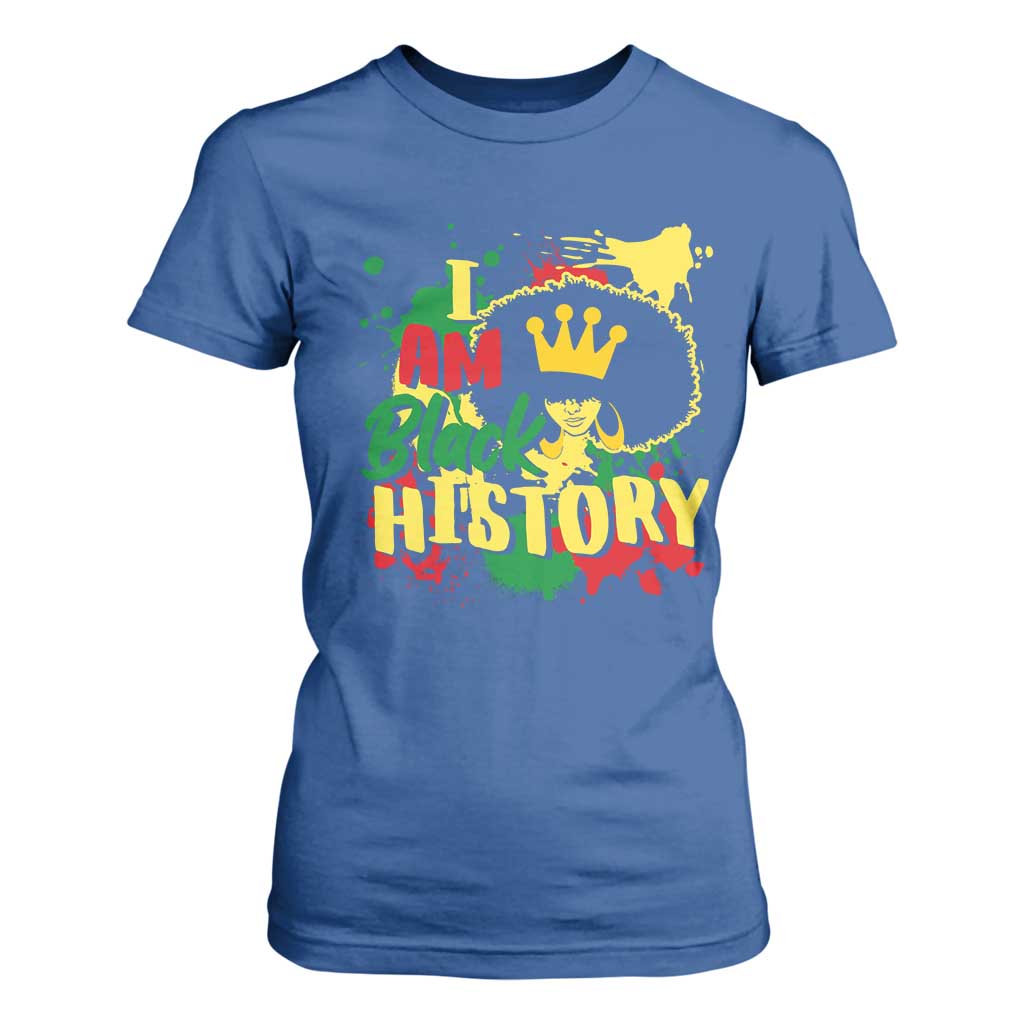 I Am Black History T Shirt For Women Afro Queen African American Pride