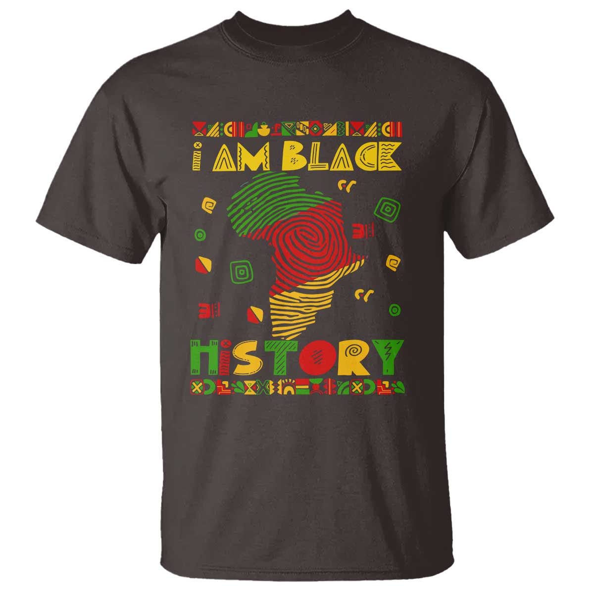I Am Black History T Shirt African American Pride Kente