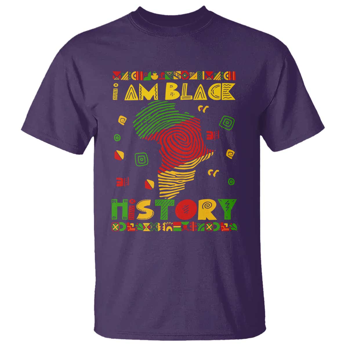 I Am Black History T Shirt African American Pride Kente