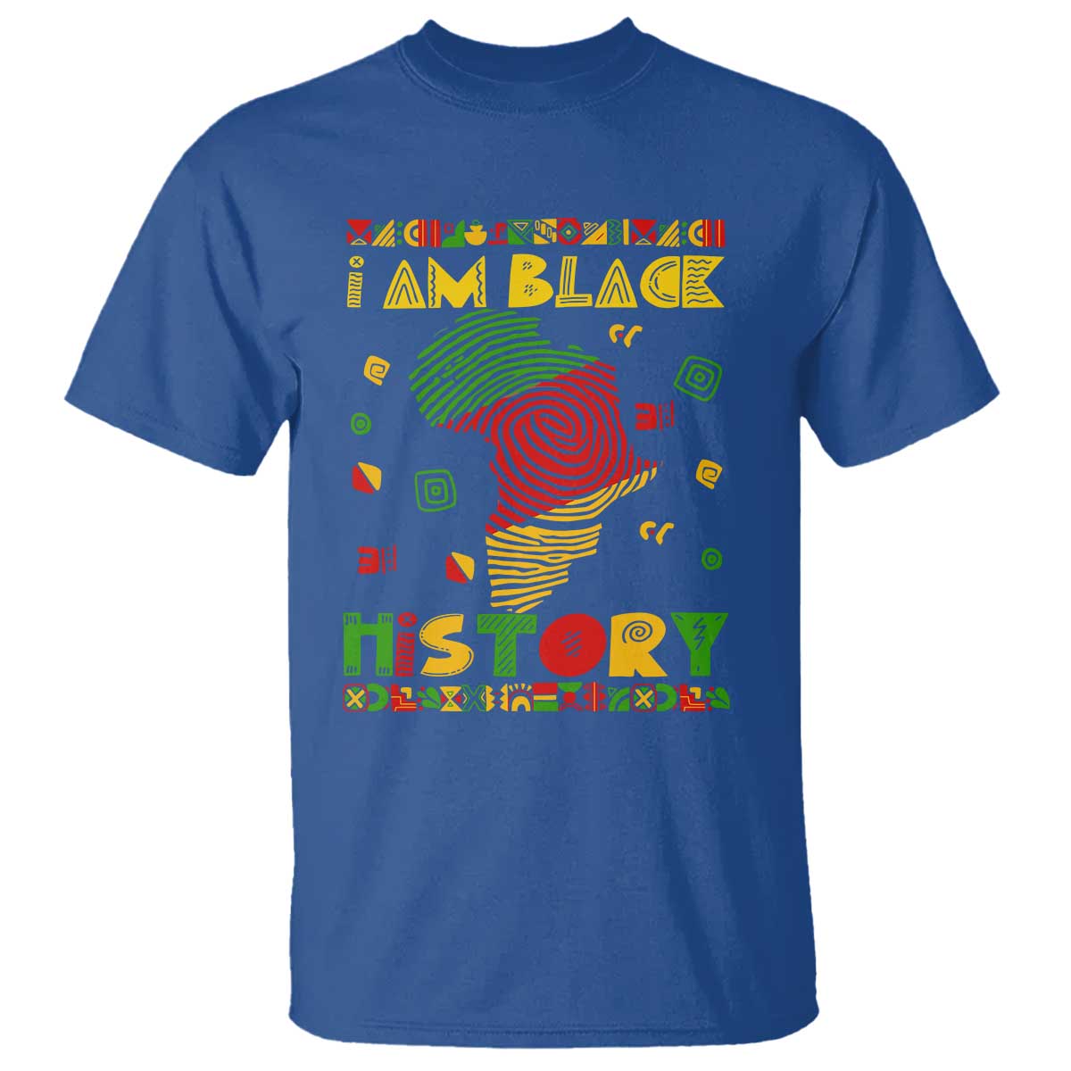 I Am Black History T Shirt African American Pride Kente