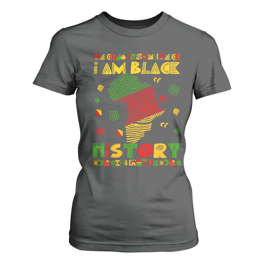 I Am Black History T Shirt For Women African American Pride Kente