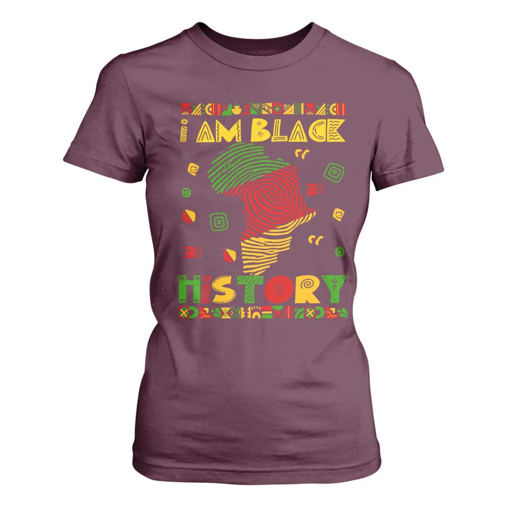 I Am Black History T Shirt For Women African American Pride Kente