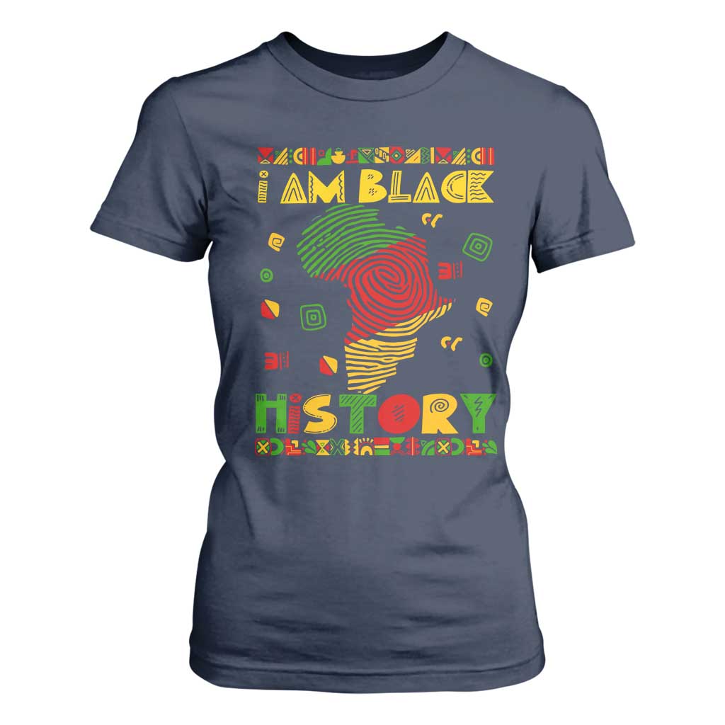 I Am Black History T Shirt For Women African American Pride Kente