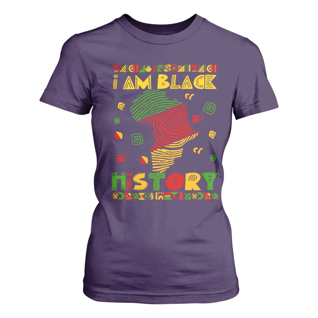 I Am Black History T Shirt For Women African American Pride Kente