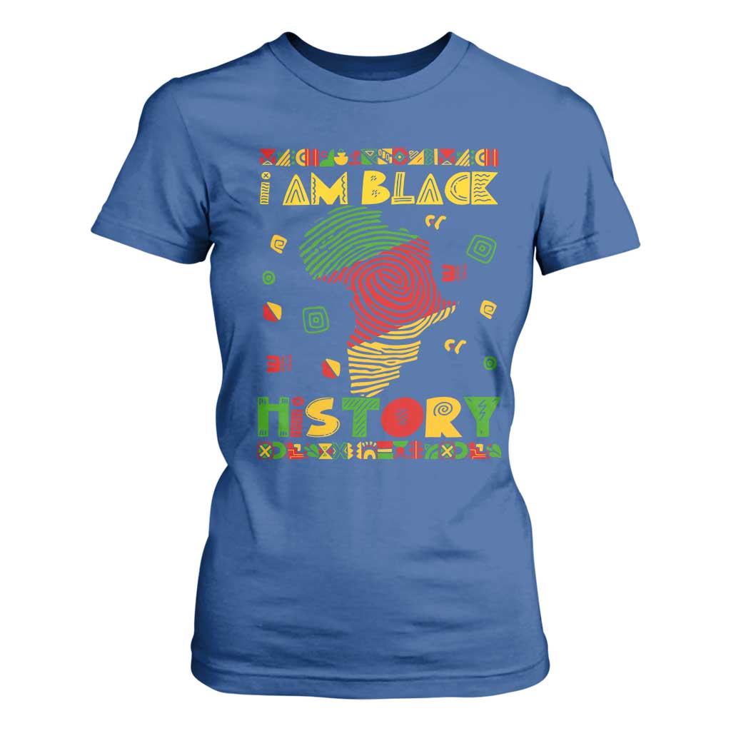 I Am Black History T Shirt For Women African American Pride Kente