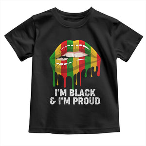 Black Girls Baby Shirt I'm Black And I'm Proud Woman Lips Dripping