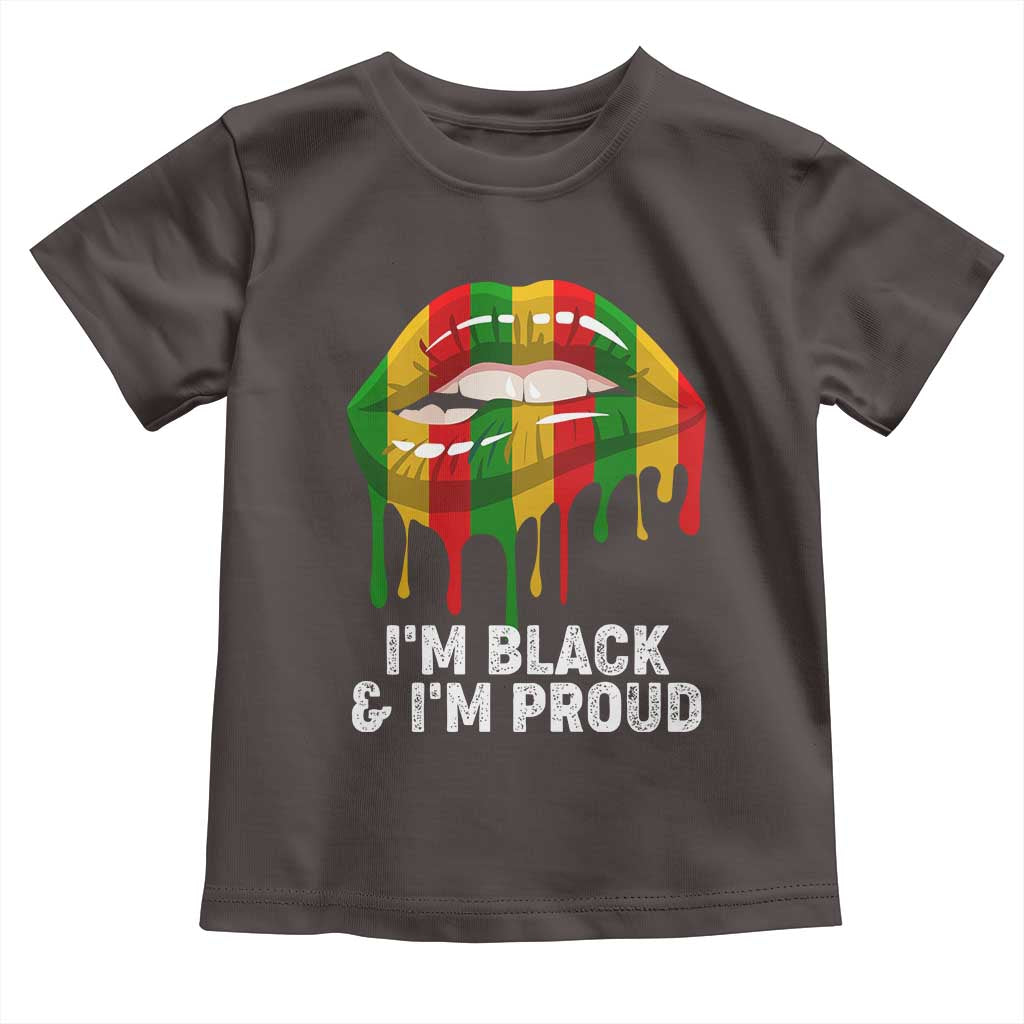 Black Girls Baby Shirt I'm Black And I'm Proud Woman Lips Dripping
