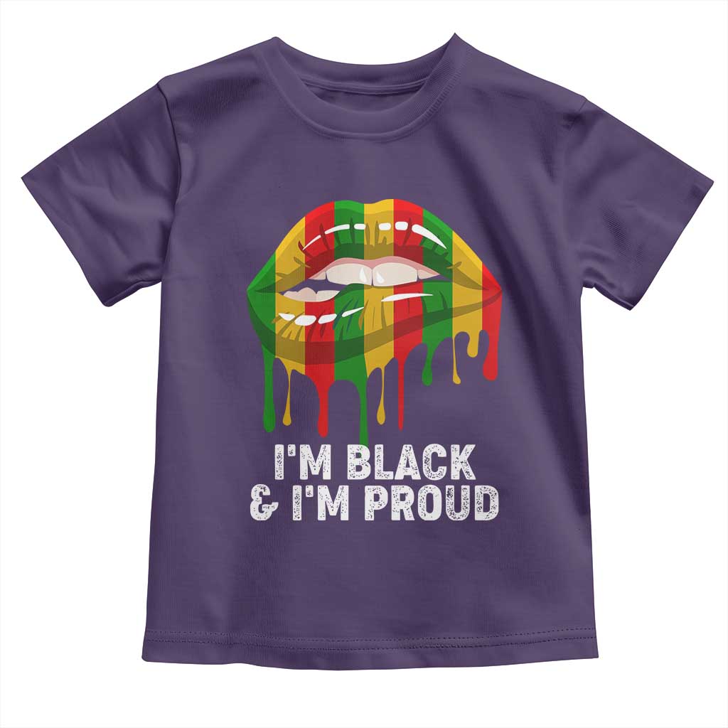 Black Girls Baby Shirt I'm Black And I'm Proud Woman Lips Dripping