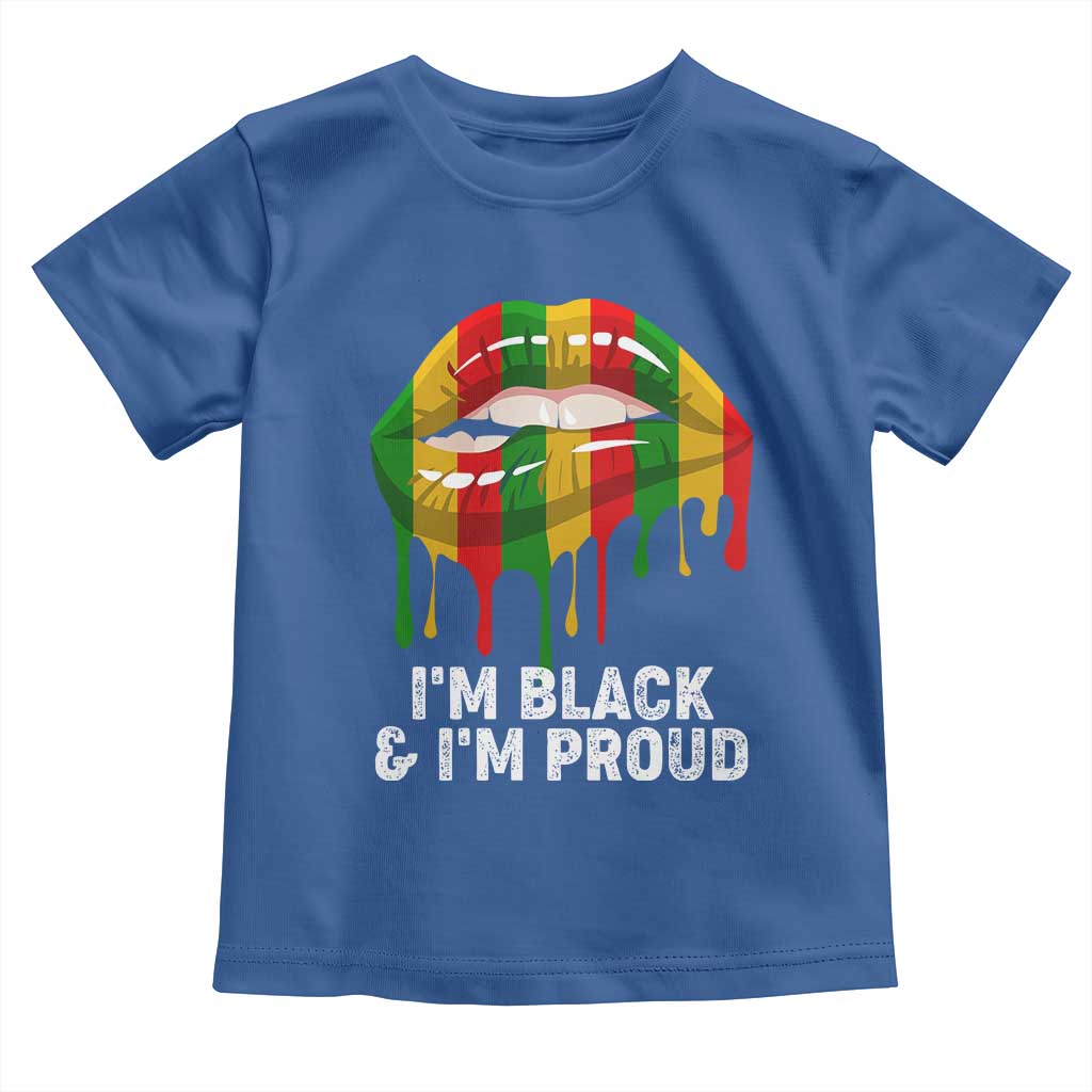 Black Girls Baby Shirt I'm Black And I'm Proud Woman Lips Dripping