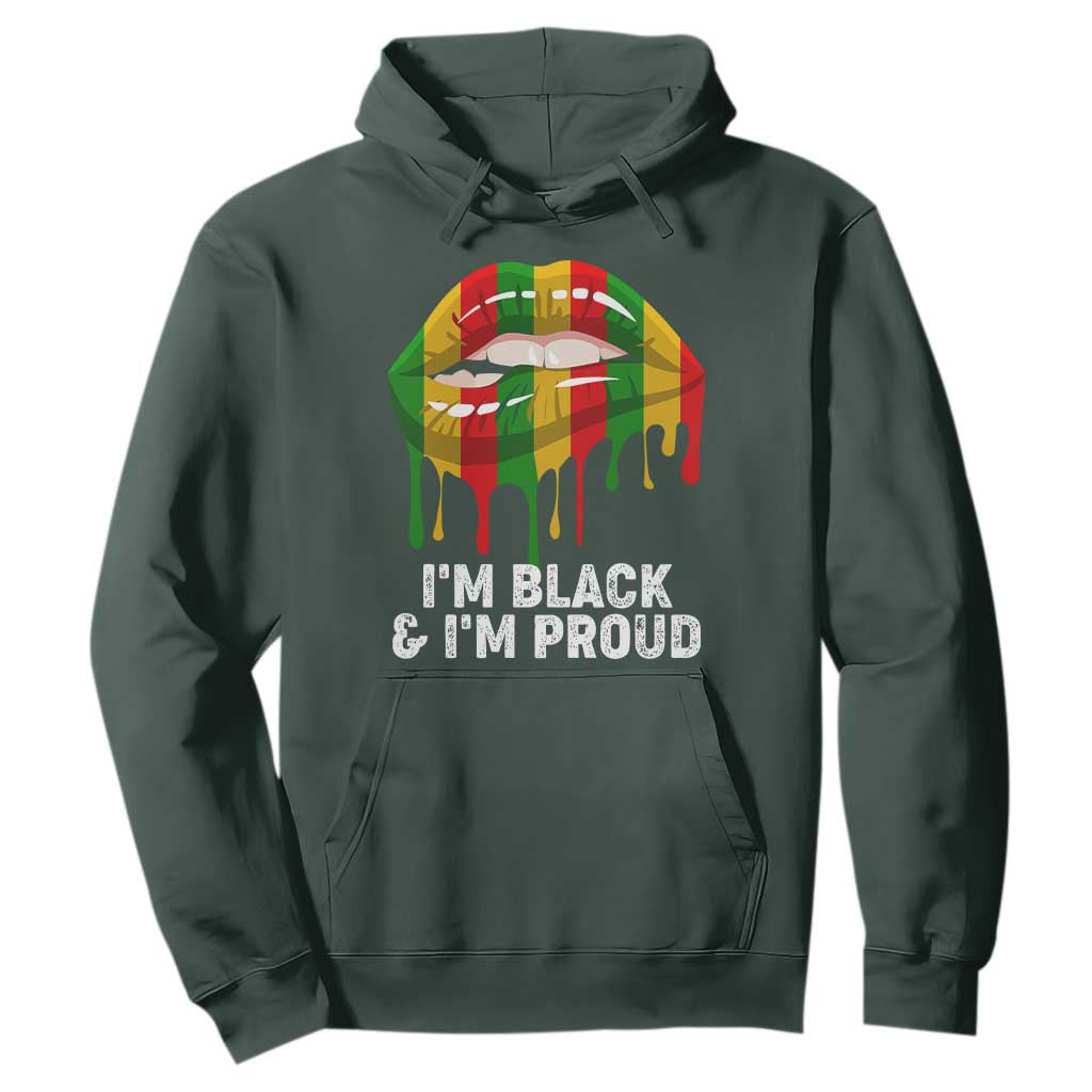 Black Girls Hoodie I'm Black And I'm Proud Woman Lips Dripping