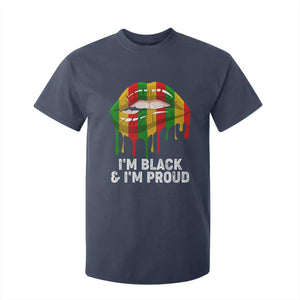 Black Girls T Shirt For Kid I'm Black And I'm Proud Woman Lips Dripping