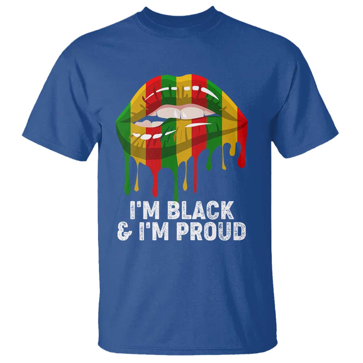 Black Girls T Shirt I'm Black And I'm Proud Woman Lips Dripping