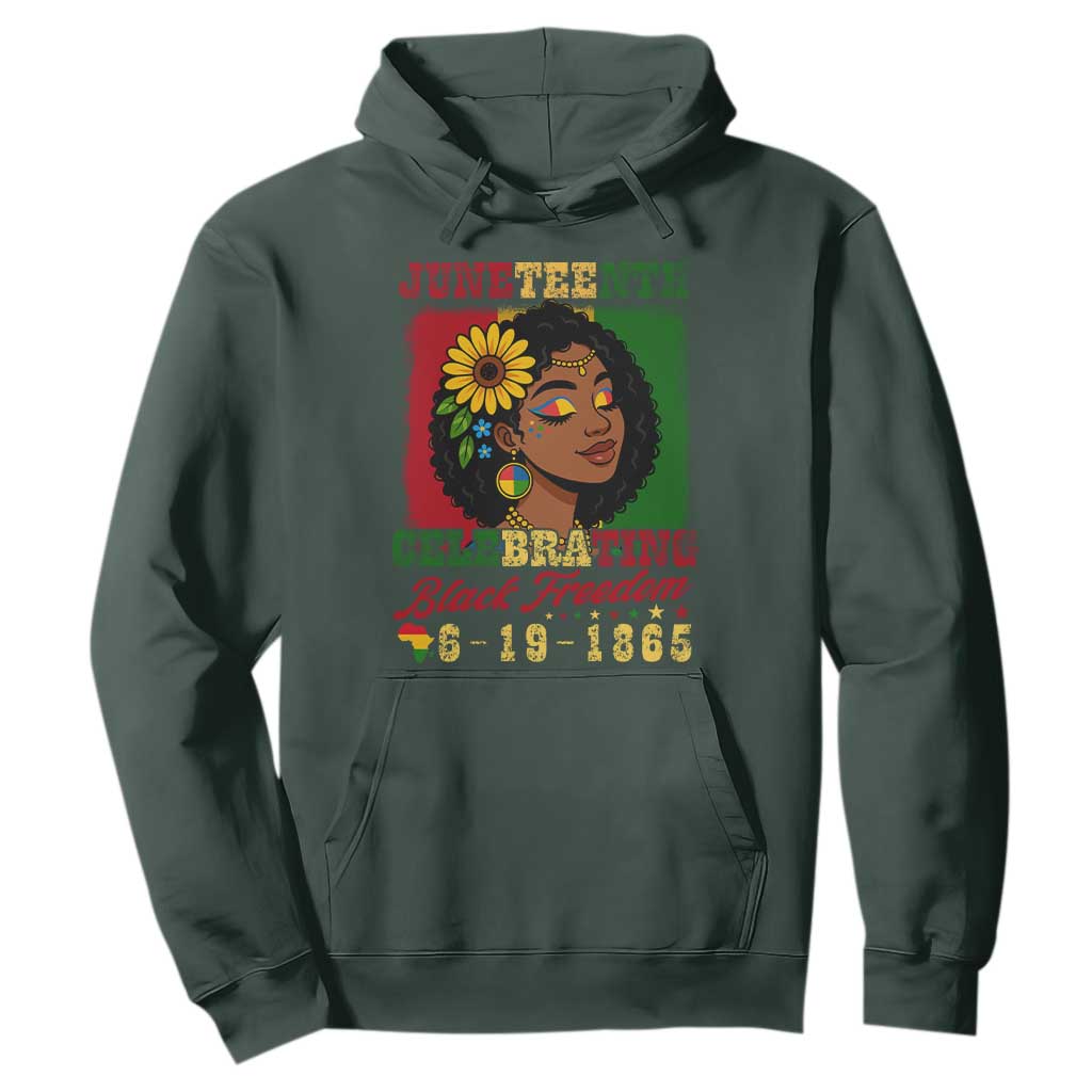 Juneteenth 1865 Black Freedom Celebration Hoodie Afrocentric Pride Melanin Girl
