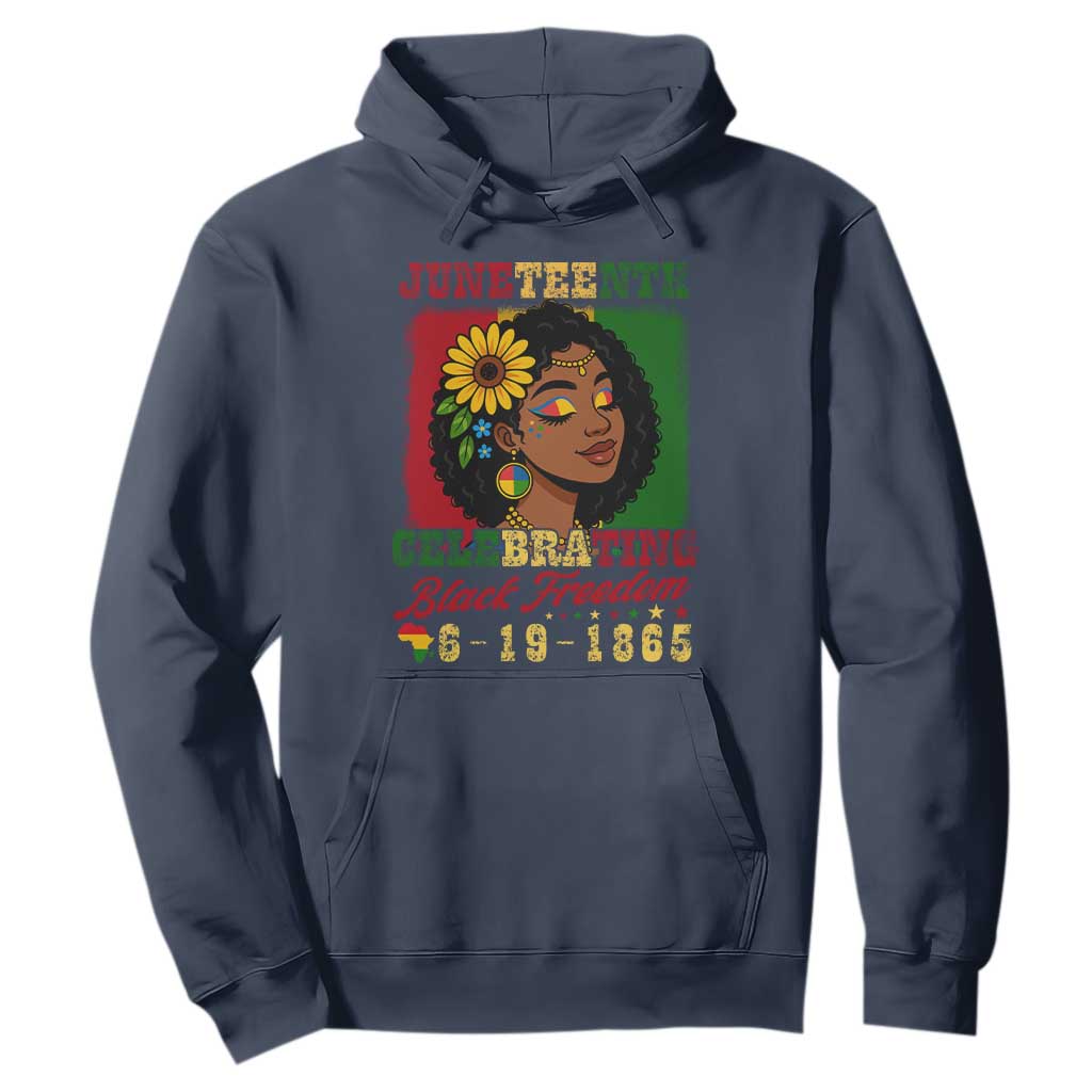 Juneteenth 1865 Black Freedom Celebration Hoodie Afrocentric Pride Melanin Girl