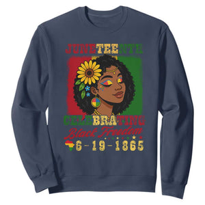 Juneteenth 1865 Black Freedom Celebration Sweatshirt Afrocentric Pride Melanin Girl