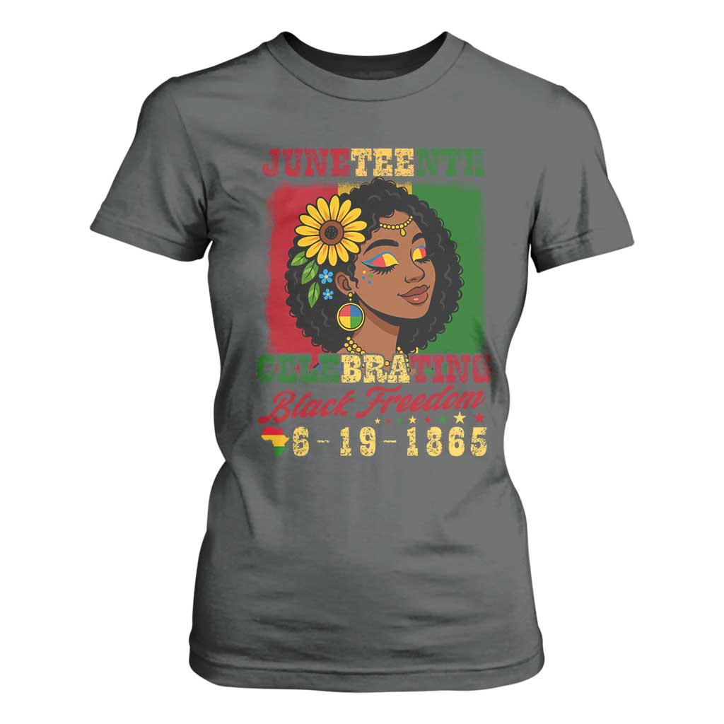 Juneteenth 1865 Black Freedom Celebration T Shirt For Women Afrocentric Pride Melanin Girl