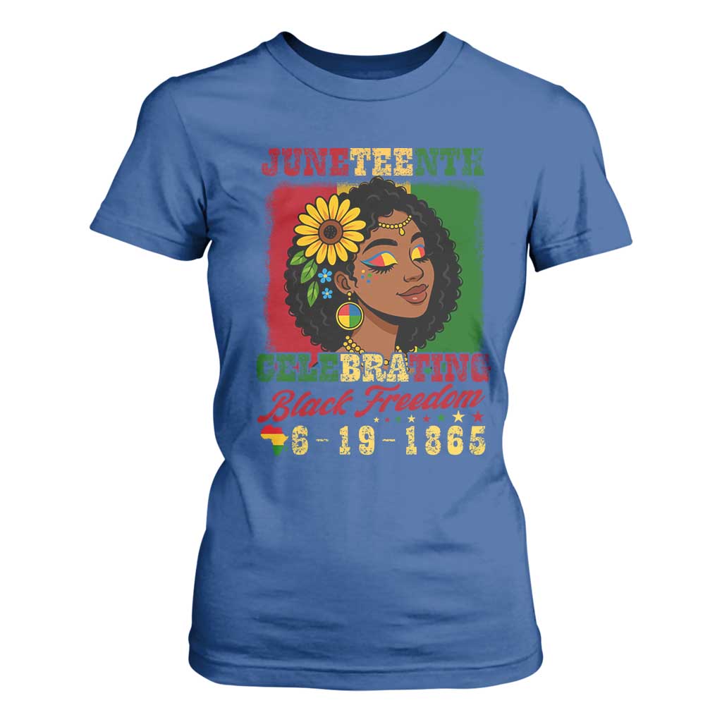 Juneteenth 1865 Black Freedom Celebration T Shirt For Women Afrocentric Pride Melanin Girl