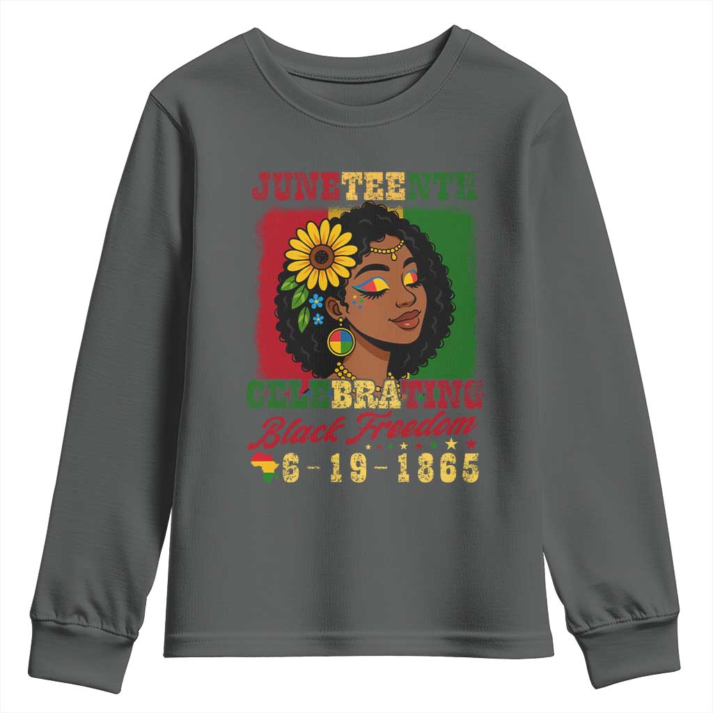 Juneteenth 1865 Black Freedom Celebration Youth Sweatshirt Afrocentric Pride Melanin Girl
