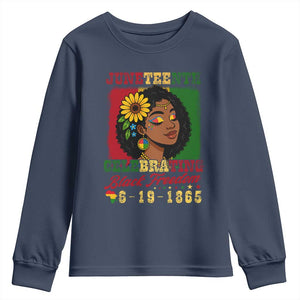 Juneteenth 1865 Black Freedom Celebration Youth Sweatshirt Afrocentric Pride Melanin Girl
