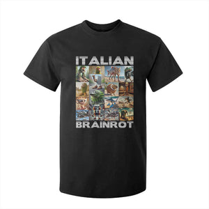 Funny Italian Brainrot Meme Art T Shirt For Kid Surreal Humor Pop Culture Collage