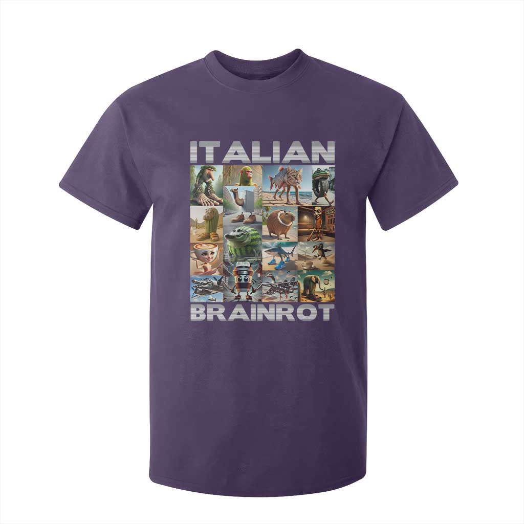 Funny Italian Brainrot Meme Art T Shirt For Kid Surreal Humor Pop Culture Collage