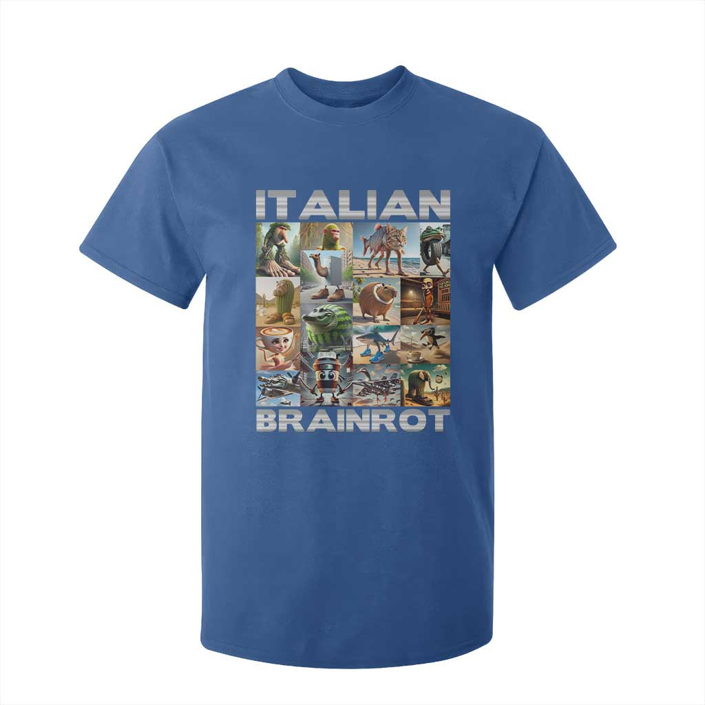 Funny Italian Brainrot Meme Art T Shirt For Kid Surreal Humor Pop Culture Collage