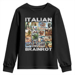 Funny Italian Brainrot Meme Art Youth Sweatshirt Surreal Humor Pop Culture Collage