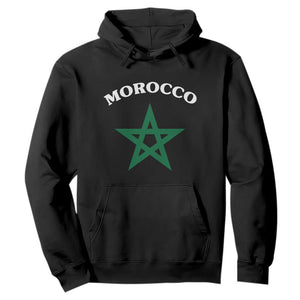 Morocco Pride Flag Star Hoodie Patriotic Moroccan Heritage Souvenir